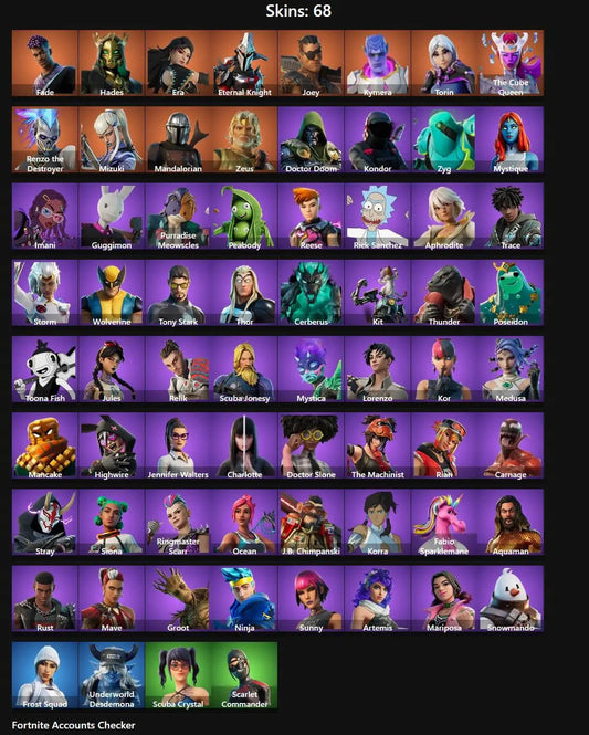 68 skins